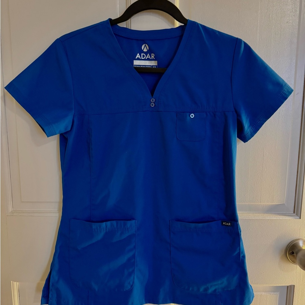 Ada Women's Blue Scrub Top